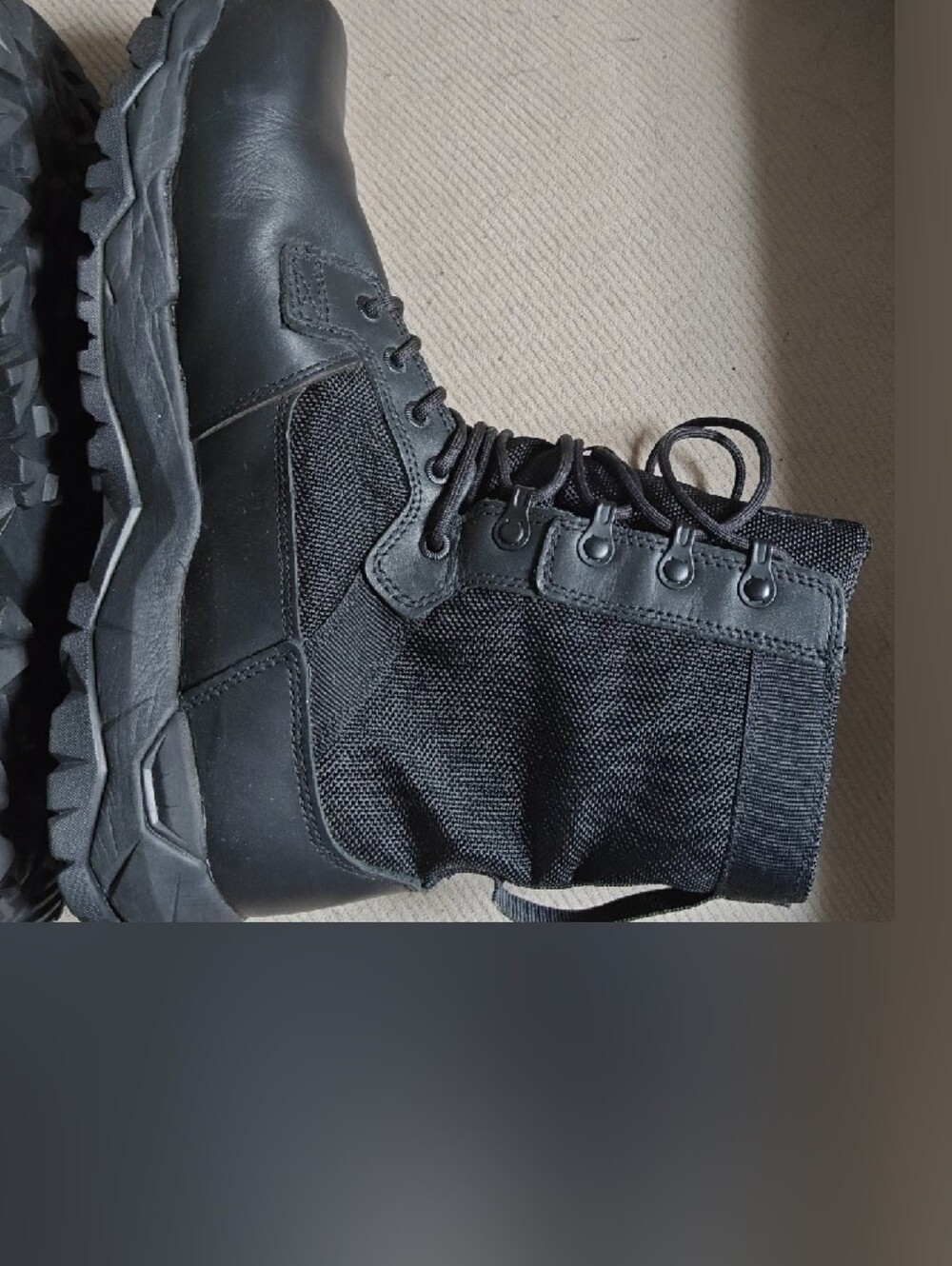 Merrell Men's Moab Black Tactical Lace-Up Boots - Picture 6 of 10